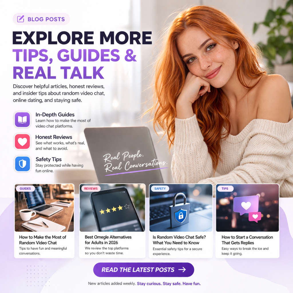 OmegleSluts blog posts about random video chat tips and Omegle alternatives