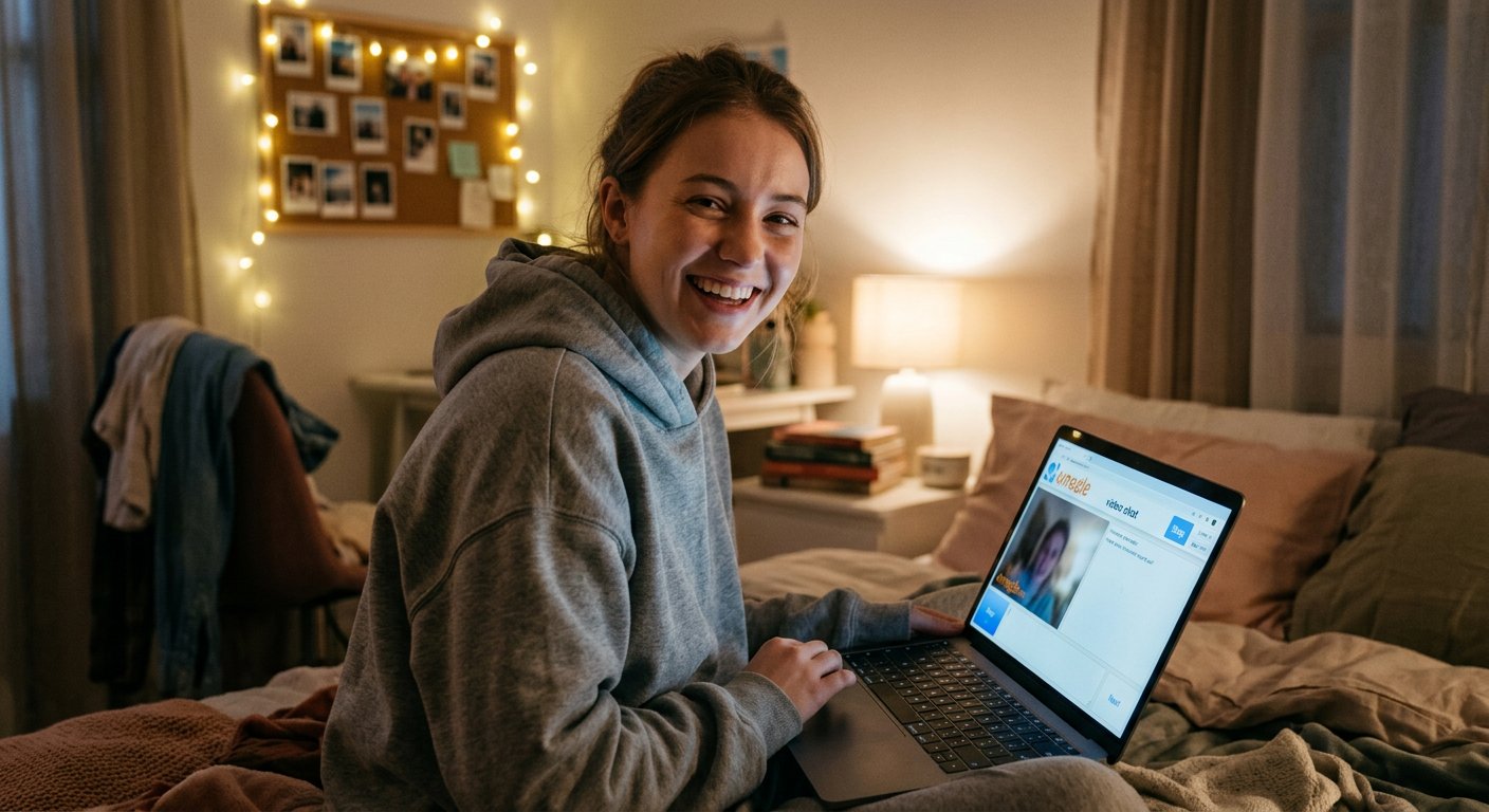 Happy Omegle match on omeglesluts.com