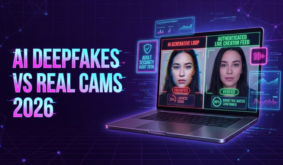 AI Deepfakes vs. Real Cams: How to Never Get Scammed by Virtual Webcam Injection in 2026 AI deepfakes versus real authenticated live cam streams on random video chat 2026 banner