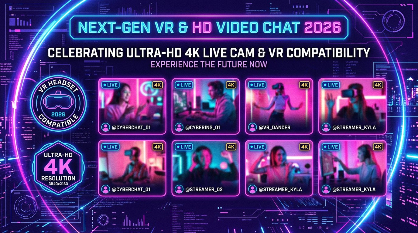 StripChat and Chaturbate ultra-HD 4K live cam video streams and VR headset compatibility