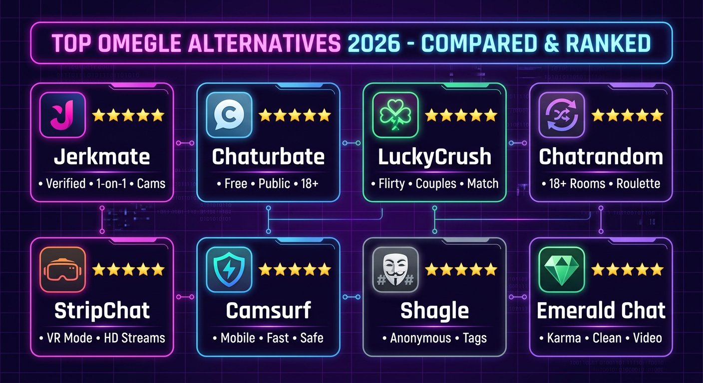 Top uncensored random video chat sites compared and ranked in 2026
